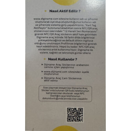 QR Numaratik - Dijital araç kimliği